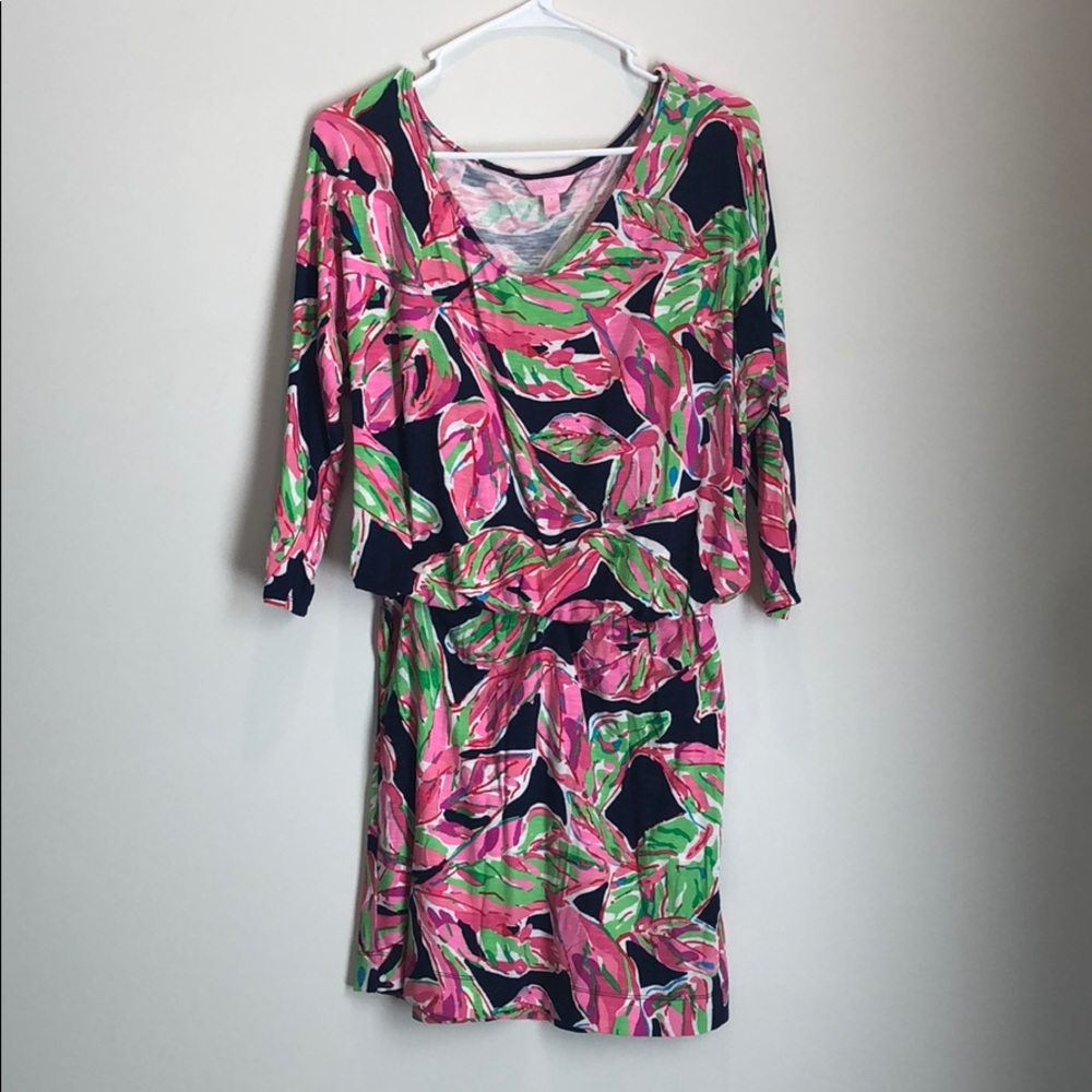 EUC Lilly Pulitzer Navy in the Via Dress